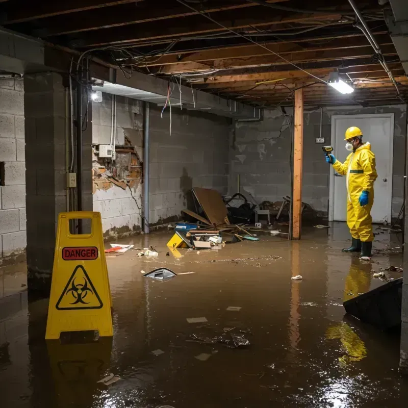 Flooded Basement Electrical Hazard in Tunica, MS Property